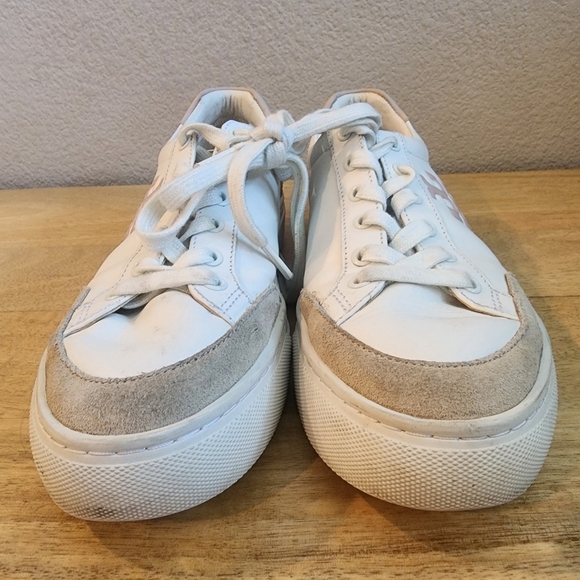 Tory Burch Signature T-Logo Color Block Leather Sneaker Shoes Womens 6 - Picture 7 of 11